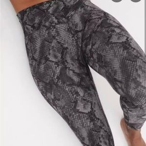 Aerie Snakeskin Crossover Leggings